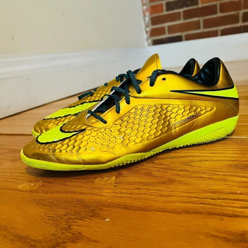 Nike Neymar Hypervenom Phelon Premium NJR IC Gold Coin Size 9.5 Men’s Shoes